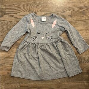 Hanna Andersson Gray Pink Raglan Long Sleeve Sundress